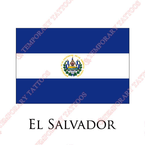 El Salvador flag Customize Temporary Tattoos Stickers NO.1865